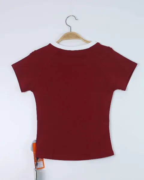 Áo phông nữ cổ tròn croptop TT 2012 hồng H12.2026.2